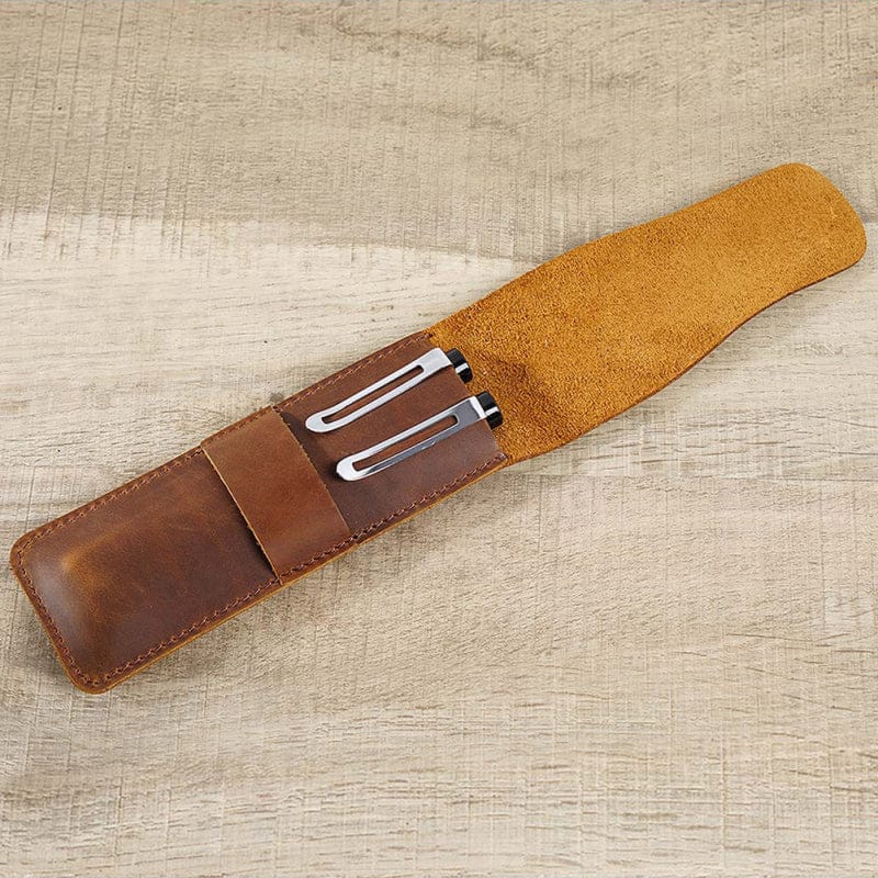 Paiman Leather Pen Holder · Handmade Leather Fountain Pen Pouch