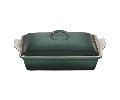 Le Creuset 4qt Heritage Stoneware Covered Rectangular Casserole  / Artichaut