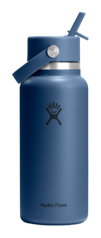 Hydro Flask 32 oz. Wide Mouth Bottle w/Flex Straw Cap - Harbor Blue