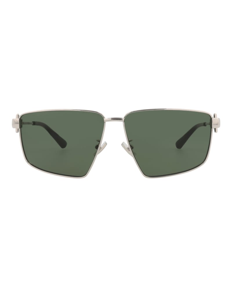 Bottega Veneta Square-Frame Metal Sunglasses