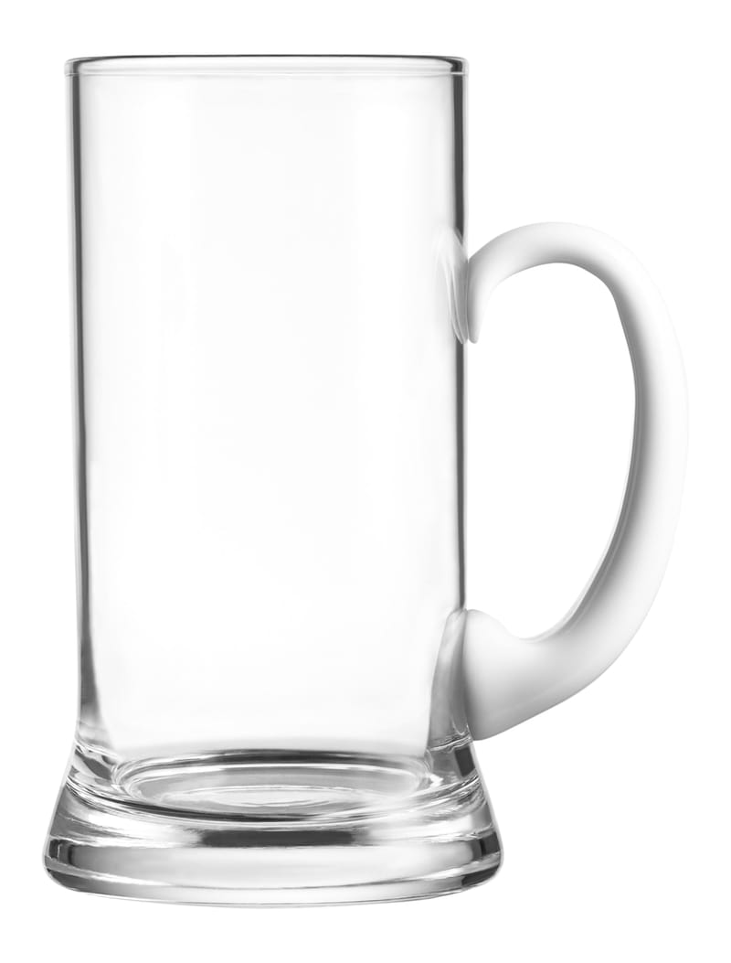 Opal Mug With White Handle, 24 Oz.
