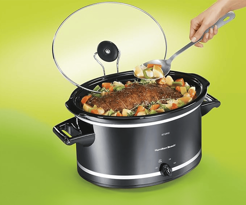 Hamilton Beach 8qt Slow Cooker · Black & Silver